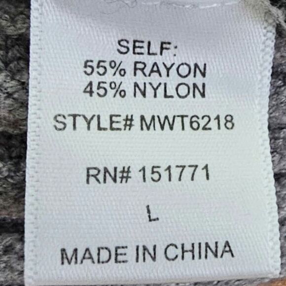 Pink Lily Crop Sweater Women's Size L Striped Ribbed Trendy Earthy Casual - Picture 4 of 5